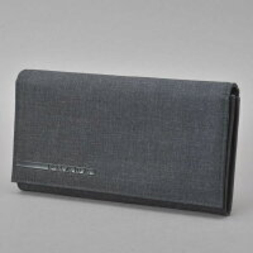 Prada accessories canvas bifold black wallet bill Long leather